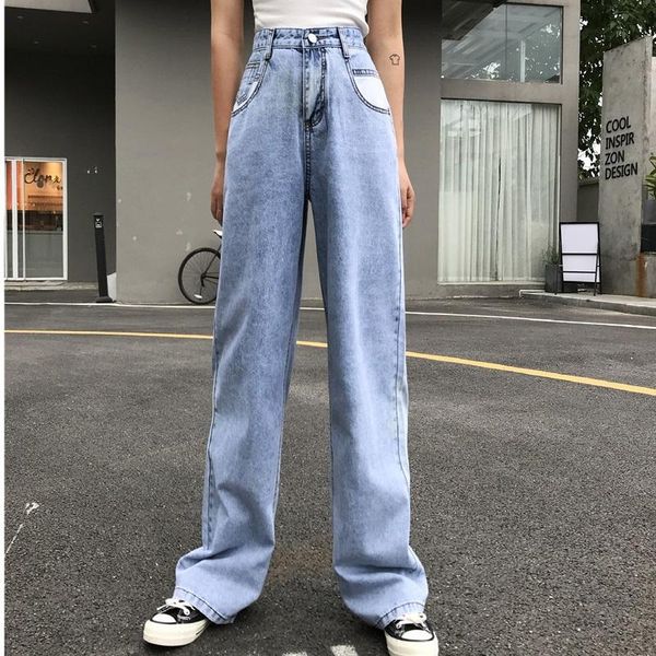 women's jeans female 2021 high waist wide leg straight towed thin section trousers loose pantalon femme ripped for women, Blue
women's jeans female 2021 high waist wide leg straight towed thin section trousers loose pantalon femme ripped for women, Blue