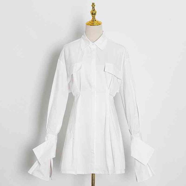 dresses solid color lapel collar flare sleeves high waist mini slim es shirt for women 2021 spring, Black;gray
dresses solid color lapel collar flare sleeves high waist mini slim es shirt for women 2021 spring, Black;gray