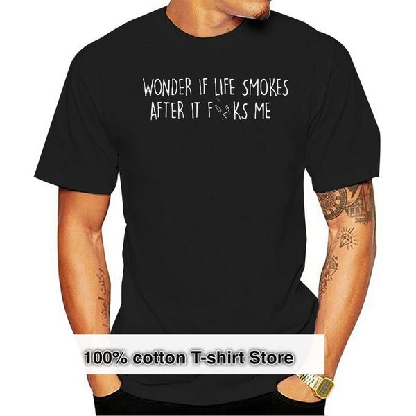 men's t-shirts men t shirt wonder if life somkes after it fucks me women t-shirt, White;black
men's t-shirts men t shirt wonder if life somkes after it fucks me women t-shirt, White;black