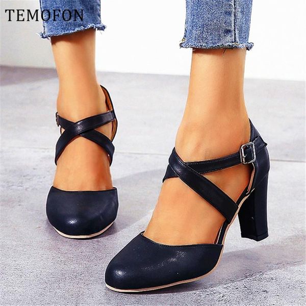 dress shoes temofon women square heel fashion mary janes sandals with strap black chunky pumps summer ladies high hvt1035
dress shoes temofon women square heel fashion mary janes sandals with strap black chunky pumps summer ladies high hvt1035