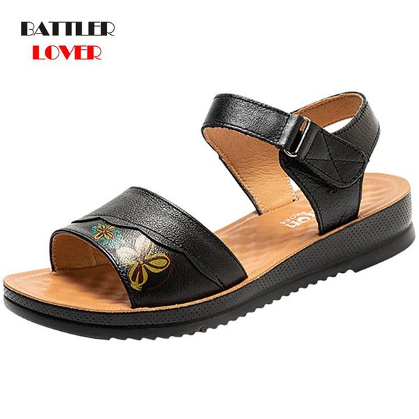 sandals genuine cow leather for women 2021 summer round toe hollow sandalies female fashion casual soft comfort flat shoes, Black
sandals genuine cow leather for women 2021 summer round toe hollow sandalies female fashion casual soft comfort flat shoes, Black