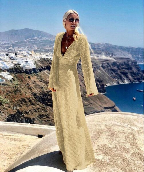 casual dresses fashionable v-neck autumn dress bohemian long maxi evening party beach, Black;gray
casual dresses fashionable v-neck autumn dress bohemian long maxi evening party beach, Black;gray