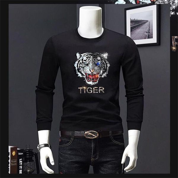 men's hoodies & sweatshirts 2021 rhinestone tiger sweatshirt autumn and winter leisure fashion comfortable hip hop street hoodi, Black
men's hoodies & sweatshirts 2021 rhinestone tiger sweatshirt autumn and winter leisure fashion comfortable hip hop street hoodi, Black