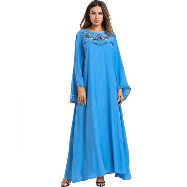 casual dresses middle eastern muslim robe large size women dress flare long sleeve floral embroidery maxi ta7612, Black;gray
casual dresses middle eastern muslim robe large size women dress flare long sleeve floral embroidery maxi ta7612, Black;gray