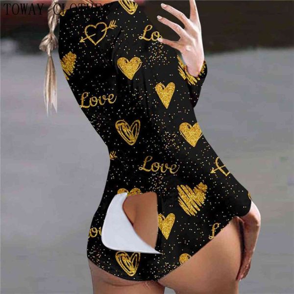 heart print long sleeve functional women rompers buttoned flap jumsuit, Black;white
heart print long sleeve functional women rompers buttoned flap jumsuit, Black;white