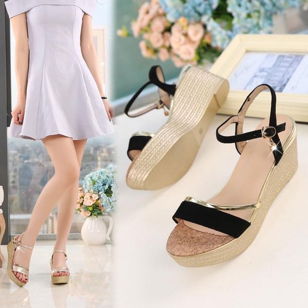 dress shoes open toe med gladiator wedges sandals metal decoration ankle strap platform ladies buckle women, Black
dress shoes open toe med gladiator wedges sandals metal decoration ankle strap platform ladies buckle women, Black