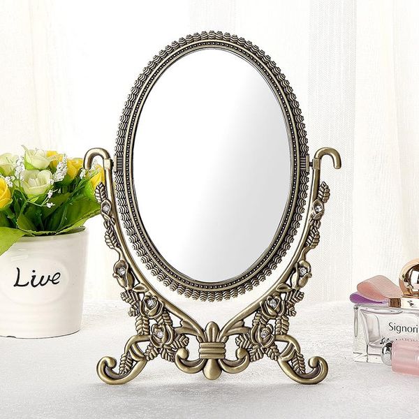 mirrors antique bronze pewter framed tablemirror with clear rhinestones jeweled embossed rose flower double-sided zinc alloy 
mirrors antique bronze pewter framed tablemirror with clear rhinestones jeweled embossed rose flower double-sided zinc alloy