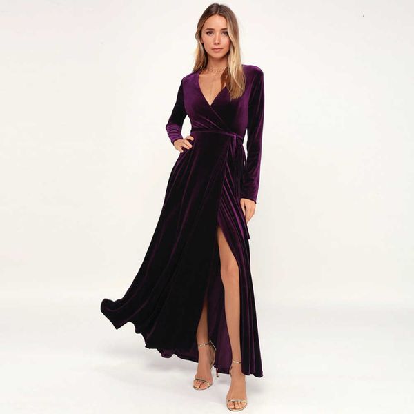 luxury party evening dress autumn / winter 2021 evening dr's veet split v-neck solid, Black
luxury party evening dress autumn / winter 2021 evening dr's veet split v-neck solid, Black