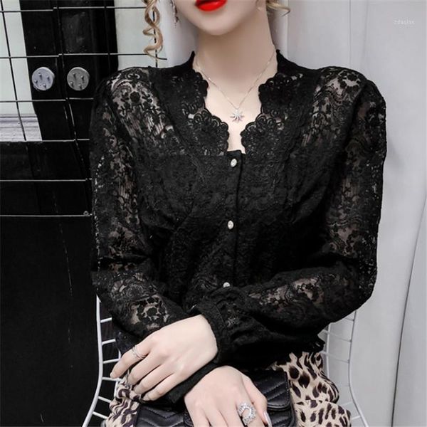 autumn style retro slim lace blouse cardigan loose openwork long-sleeved blouses puff sleeve shirts women women's &, White
autumn style retro slim lace blouse cardigan loose openwork long-sleeved blouses puff sleeve shirts women women's &, White