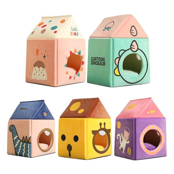 cat beds & furniture foldable cute pet bed house cartoon printing milk box winter warm plush soft cave kitten kennel products
cat beds & furniture foldable cute pet bed house cartoon printing milk box winter warm plush soft cave kitten kennel products