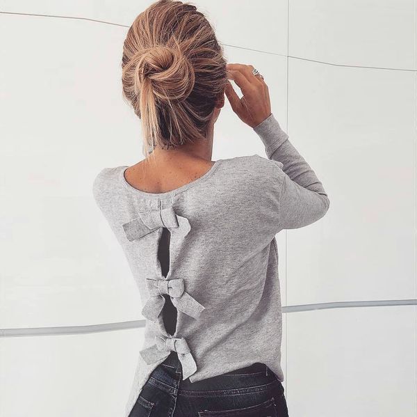back hollow out bow sweet t shirts women long sleeve stripe tee shirt femme casual o-neck slim t-shirts autumn pullover lady 210507, White
back hollow out bow sweet t shirts women long sleeve stripe tee shirt femme casual o-neck slim t-shirts autumn pullover lady 210507, White