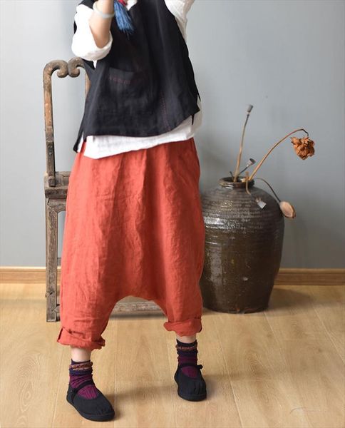 solid color patchwork linen womens pant elastic waist harem vintage plus size flax trousers female loose, Black;white
solid color patchwork linen womens pant elastic waist harem vintage plus size flax trousers female loose, Black;white
