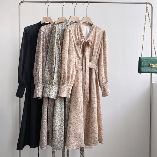 women's knits & tees spring floral print woman dress v neck lantern sleeve high waist chiffon women maxi elegant lace up party lon, White
women's knits & tees spring floral print woman dress v neck lantern sleeve high waist chiffon women maxi elegant lace up party lon, White