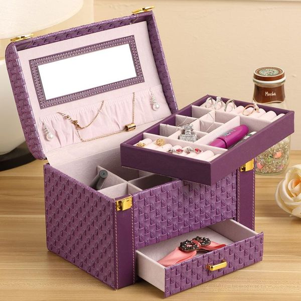 storage boxes & bins fashion portable jewelry box makeup organizer ring necklace with mirror faux leather w0217
storage boxes & bins fashion portable jewelry box makeup organizer ring necklace with mirror faux leather w0217