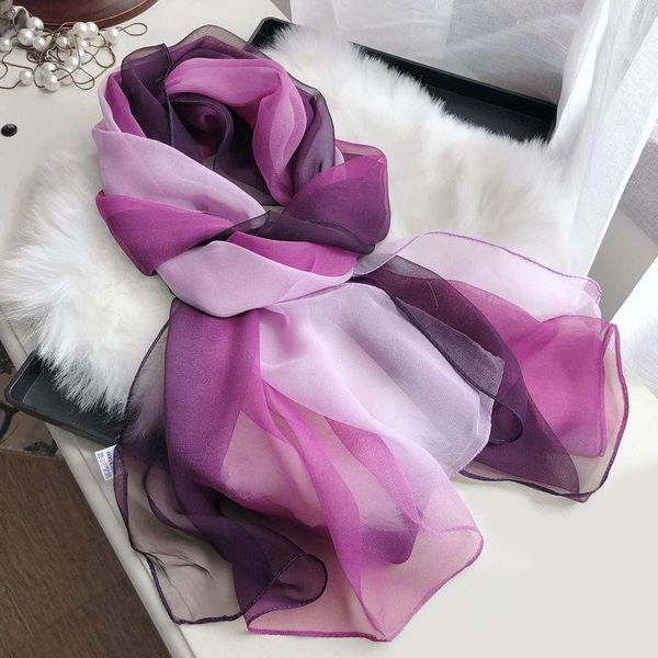 scarves silk scarf etiquette style with flower thin purple long girl korean version smooth and flowing beauty., Blue;gray
scarves silk scarf etiquette style with flower thin purple long girl korean version smooth and flowing beauty., Blue;gray