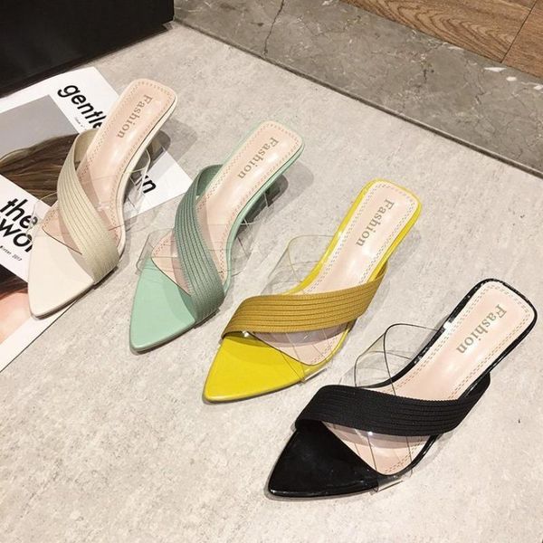 sandals women summer knit jelly transparent pvc pointed toe high heels party cross zapatos de mujer, Black
sandals women summer knit jelly transparent pvc pointed toe high heels party cross zapatos de mujer, Black