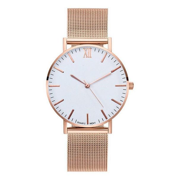 women fashion rose gold mesh band roma dial wrist watches luxury silver quartz gift clock montre femme wristwatches, Slivery;brown
women fashion rose gold mesh band roma dial wrist watches luxury silver quartz gift clock montre femme wristwatches, Slivery;brown