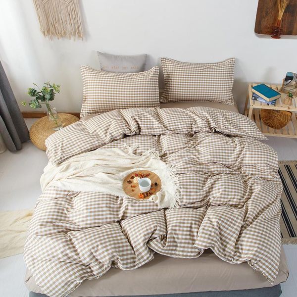 bedding sets fashion plaid print style 3/4pcs cute kids bed linings duvet cover sheet pillowcase home textile
bedding sets fashion plaid print style 3/4pcs cute kids bed linings duvet cover sheet pillowcase home textile