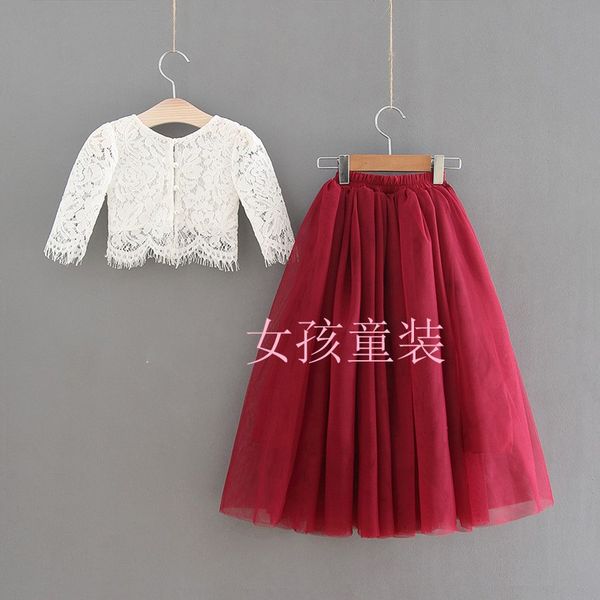summer girls dress kids lace jacket tutu skirt fashion two piece set temperament sweet princess dresses 46an j2, Red;yellow
summer girls dress kids lace jacket tutu skirt fashion two piece set temperament sweet princess dresses 46an j2, Red;yellow