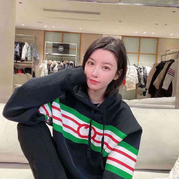 chaopai autumn new red green stripe printing large version loose easy to match long sleeve hooded men's and women's same sweater, Black
chaopai autumn new red green stripe printing large version loose easy to match long sleeve hooded men's and women's same sweater, Black