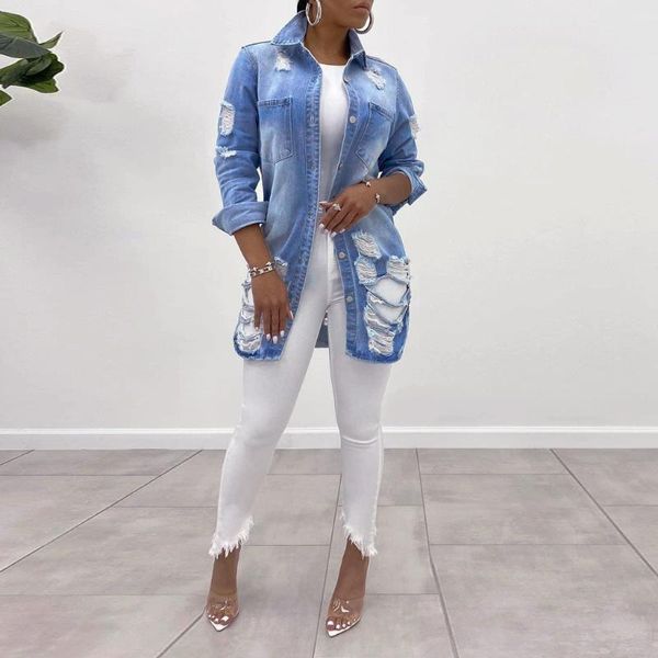 denim jackets women's blue coat winter autumn denim jackets for women jeans single breasted holes long coats female z0805, Black;brown
denim jackets women's blue coat winter autumn denim jackets for women jeans single breasted holes long coats female z0805, Black;brown