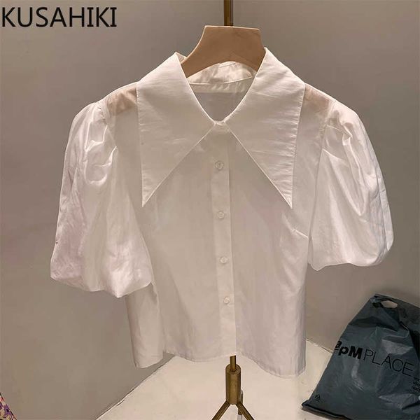 kusahiki women's puff sleeve sweet korean turn-down collar blouses spring summer blusas shirt camisas mujer 6g029 210602, White
kusahiki women's puff sleeve sweet korean turn-down collar blouses spring summer blusas shirt camisas mujer 6g029 210602, White
