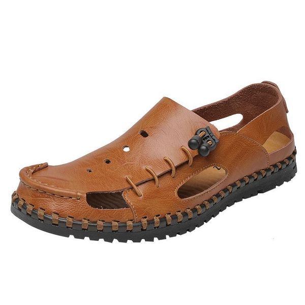 70% off factory online summer new casual shoes handmade leather beach sandals hole large, Black
70% off factory online summer new casual shoes handmade leather beach sandals hole large, Black