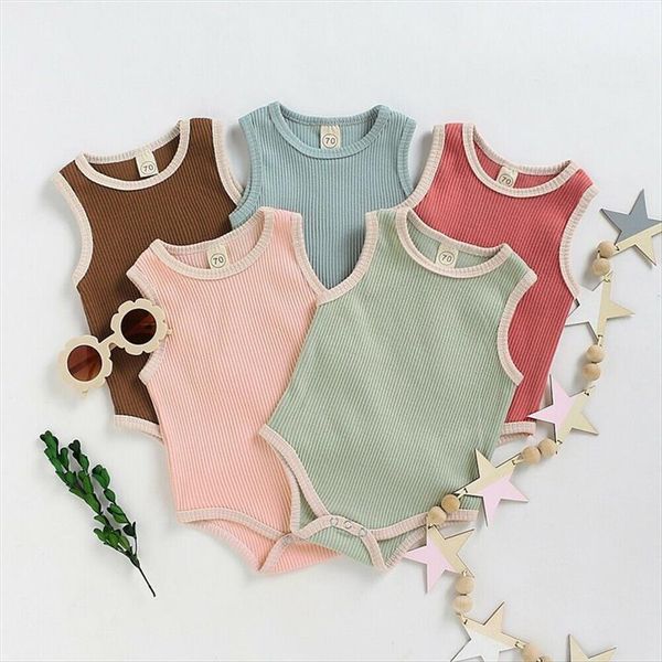cute kids newborn baby boy girls cotton knitted rompers sleeveless playsuit jumpsuit outfit summer soft clothes 3m 24m, White
cute kids newborn baby boy girls cotton knitted rompers sleeveless playsuit jumpsuit outfit summer soft clothes 3m 24m, White