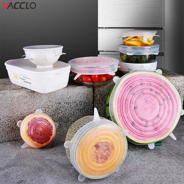 food savers & storage containers vacclo 6pcs reusable silicon stretch lids universal lid silicone wrap bowl pot cover cooking kitchen se 
food savers & storage containers vacclo 6pcs reusable silicon stretch lids universal lid silicone wrap bowl pot cover cooking kitchen se
