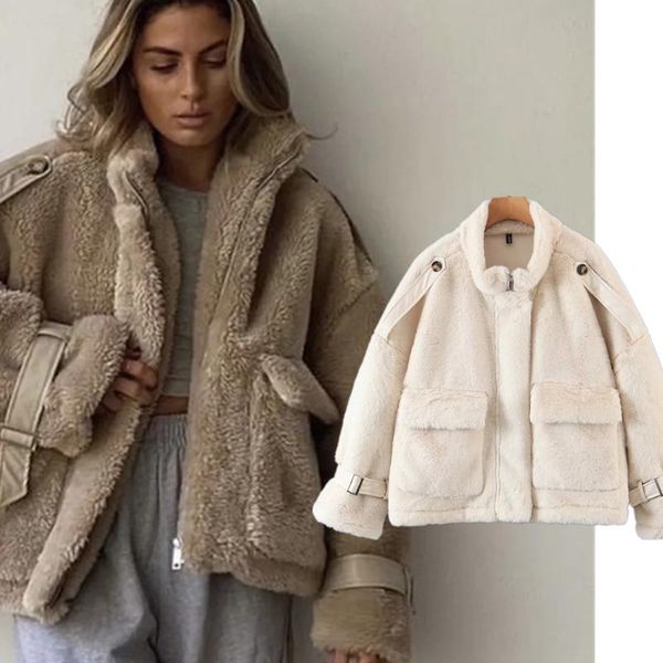 women's jackets withered winter jacket women ins blogger retro hair stand collar pockets casaco feminino jaqueta feminina overcoat, Black;brown
women's jackets withered winter jacket women ins blogger retro hair stand collar pockets casaco feminino jaqueta feminina overcoat, Black;brown
