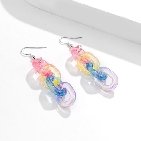 fashion korea link chain acrylic thick dangle earrings for women trendy geometric transparent resin colorful long earrings jewelry, Silver
fashion korea link chain acrylic thick dangle earrings for women trendy geometric transparent resin colorful long earrings jewelry, Silver