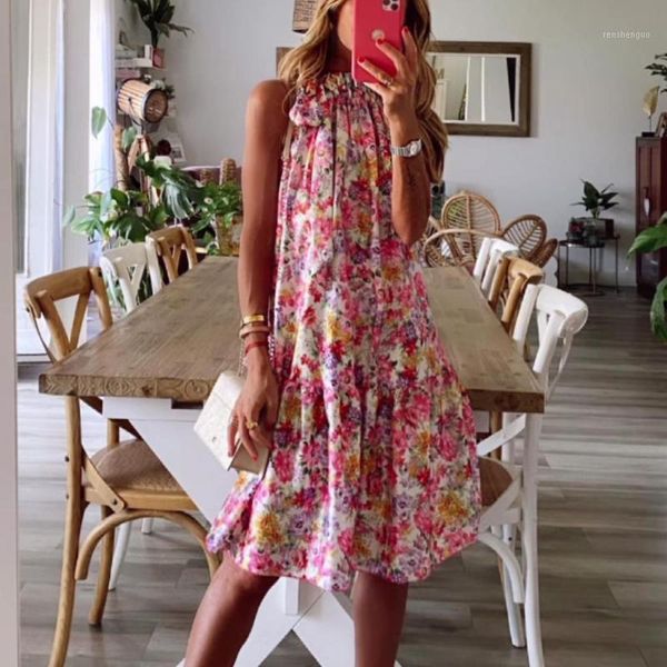 women's swimwear flower floral halter neck bow midi dress women summer 2021 casual loose a-line sleeveless dresses boho beach wear vest, White;black
women's swimwear flower floral halter neck bow midi dress women summer 2021 casual loose a-line sleeveless dresses boho beach wear vest, White;black