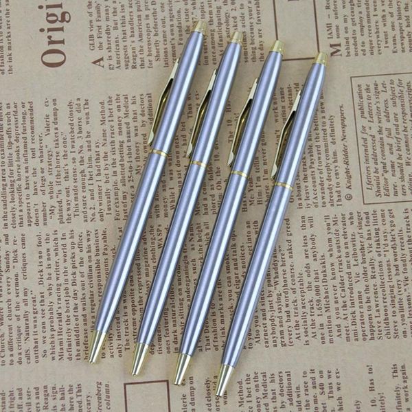ballpoint pens 1 pcs silver color stainless steel metal ball-point pen business advertisement stationery, Blue;orange
ballpoint pens 1 pcs silver color stainless steel metal ball-point pen business advertisement stationery, Blue;orange
