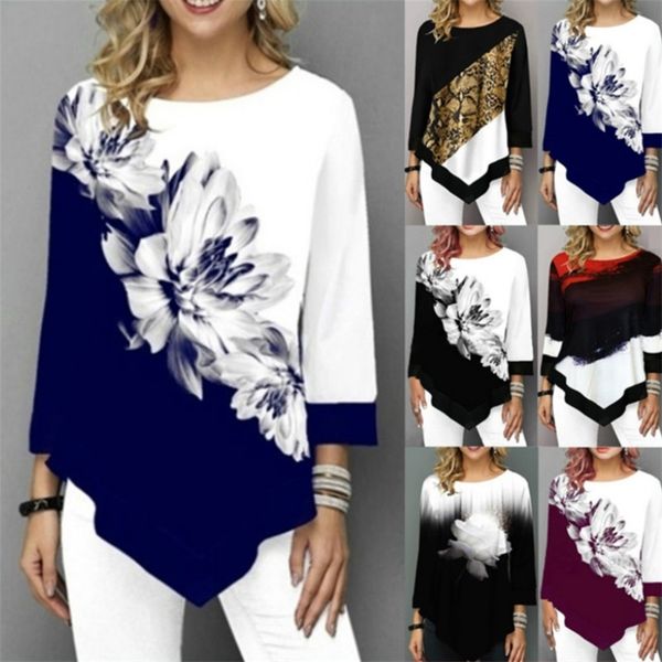 spring autumn 3/4 sleeve print t-shirts irregular women clothing fashion casual plus size loose pullovers tee shirt femme 210708, White
spring autumn 3/4 sleeve print t-shirts irregular women clothing fashion casual plus size loose pullovers tee shirt femme 210708, White