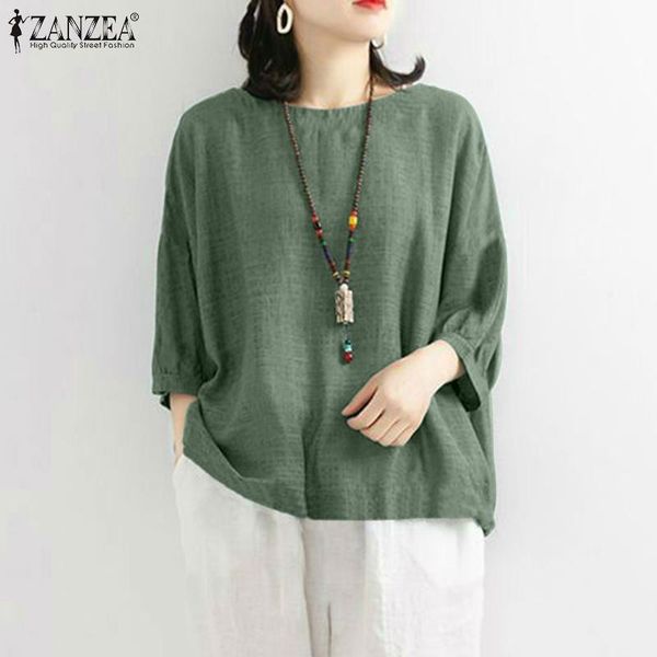 women's blouses & shirts oversize zanzae vintage women blouse 2021 summer ladies cotton linen casual solid short sleeve o-neck loose bl, White
women's blouses & shirts oversize zanzae vintage women blouse 2021 summer ladies cotton linen casual solid short sleeve o-neck loose bl, White
