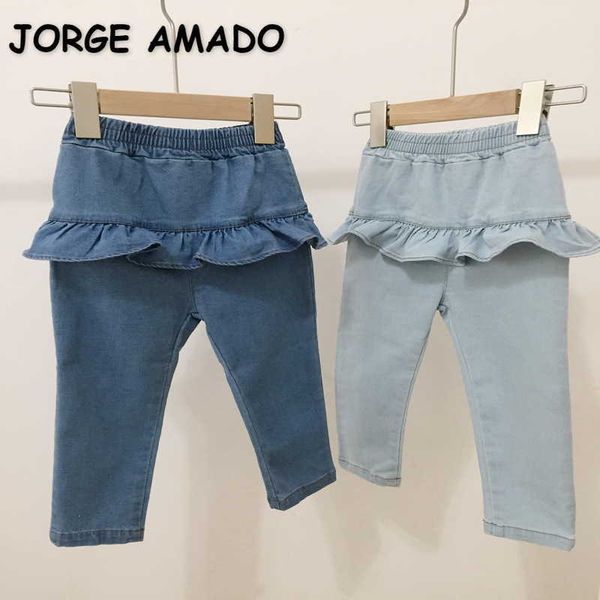 spring teenagers girls jeans solid color elastic waist ruffles pantskirt kids pants e20631 210610, Blue
spring teenagers girls jeans solid color elastic waist ruffles pantskirt kids pants e20631 210610, Blue