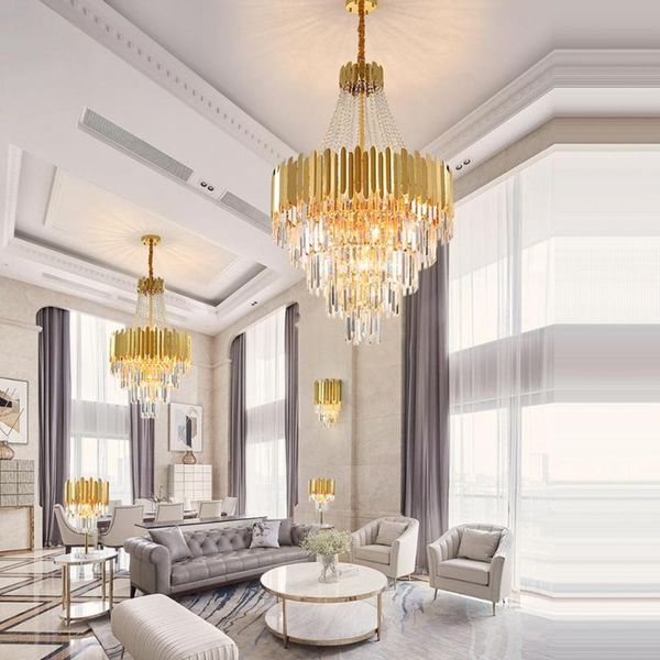 chandeliers led postmodern stainless steel crystal art deco chandelier lighting lustre suspension luminaire lampen hanging lamps for foyer
chandeliers led postmodern stainless steel crystal art deco chandelier lighting lustre suspension luminaire lampen hanging lamps for foyer