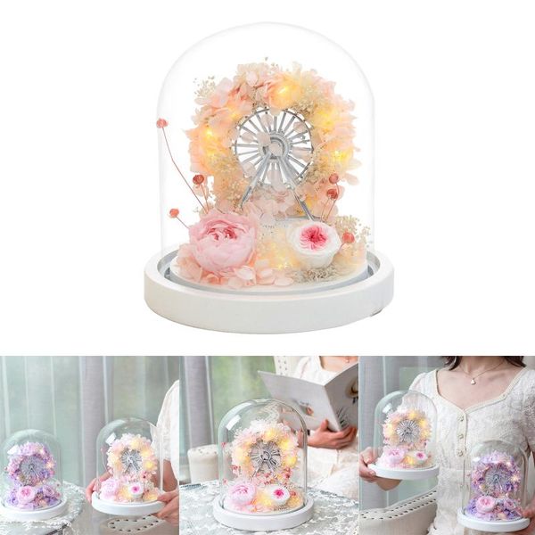 handmade eternal flower box led ferris wheel w/ glass dome mother's day gift girlfriend birthday wrap
handmade eternal flower box led ferris wheel w/ glass dome mother's day gift girlfriend birthday wrap