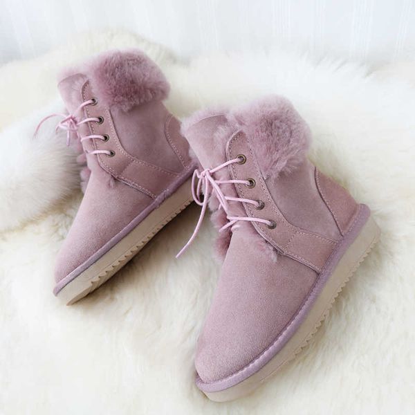 women real sheep wool boots shoes winter genuine sheepskin snow boots leather sheep fur boots mid-calf flat lace warm shoes 210429, Black
women real sheep wool boots shoes winter genuine sheepskin snow boots leather sheep fur boots mid-calf flat lace warm shoes 210429, Black