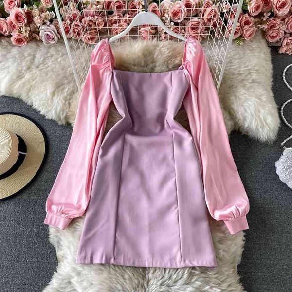 spring fashion french puff sleeve vestidos female temperament waist slimming hip mini dress c830 210506, Black;gray
spring fashion french puff sleeve vestidos female temperament waist slimming hip mini dress c830 210506, Black;gray