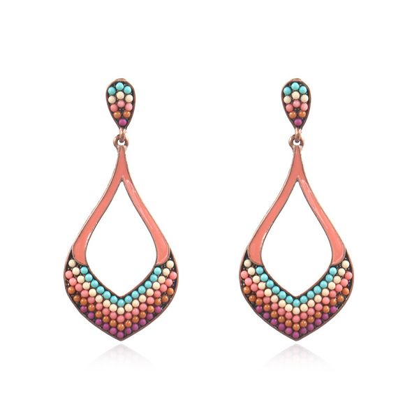 bohemian women's beads wedding earrings accessories retro ethnic geometric bronze dangle earring jhumka, Silver
bohemian women's beads wedding earrings accessories retro ethnic geometric bronze dangle earring jhumka, Silver
