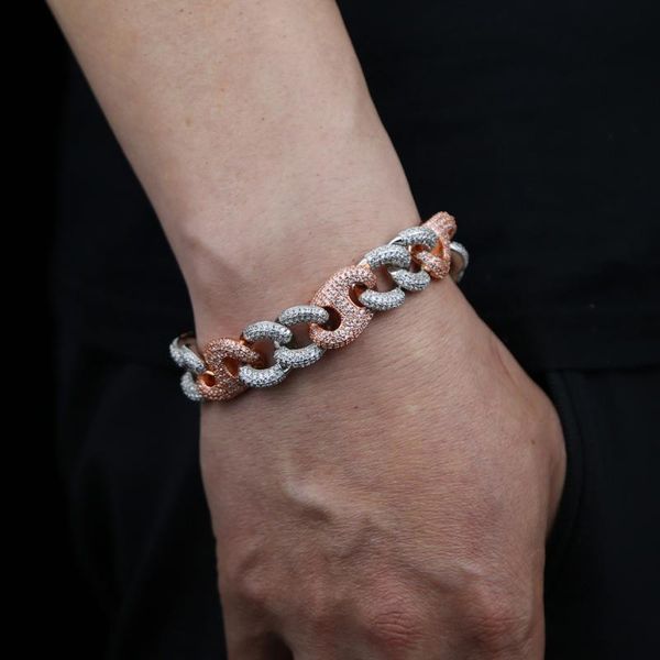 charm bracelets luxury fashion rhinestone 5a cz two tone bracelet women men hiphop cuban link simple design gold silver color jewelry, Golden;silver
charm bracelets luxury fashion rhinestone 5a cz two tone bracelet women men hiphop cuban link simple design gold silver color jewelry, Golden;silver