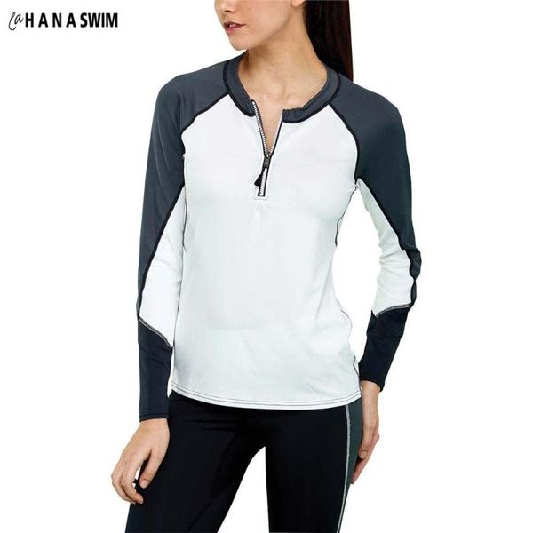long sleeve zipper women rashguard swimsuit swimwear femme colorblock surfing rash guard upf50 shirt swimming tshirts one-piece suits
long sleeve zipper women rashguard swimsuit swimwear femme colorblock surfing rash guard upf50 shirt swimming tshirts one-piece suits