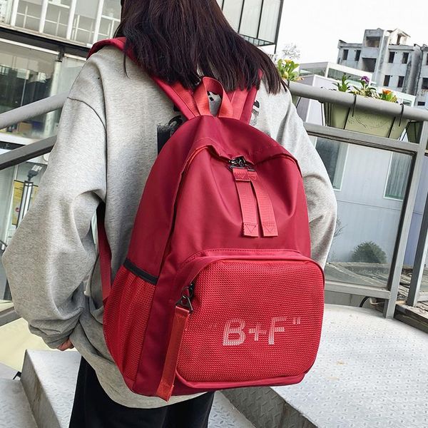 spring lady book bags fashion female college school bag nylon travelling cool male large capacity backpacks solid color backpack
spring lady book bags fashion female college school bag nylon travelling cool male large capacity backpacks solid color backpack