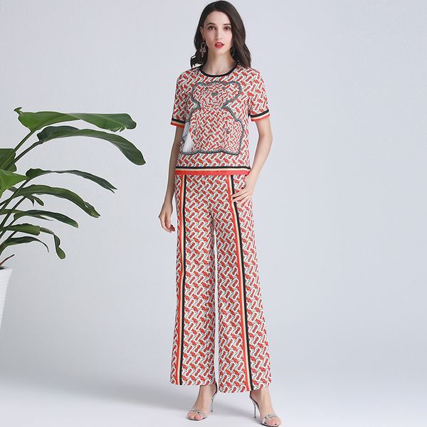 pants fashion suits 2021 spring and summer leisure women's animal embroidery short sleeve t-shirt + able wide leg two piece, White
pants fashion suits 2021 spring and summer leisure women's animal embroidery short sleeve t-shirt + able wide leg two piece, White