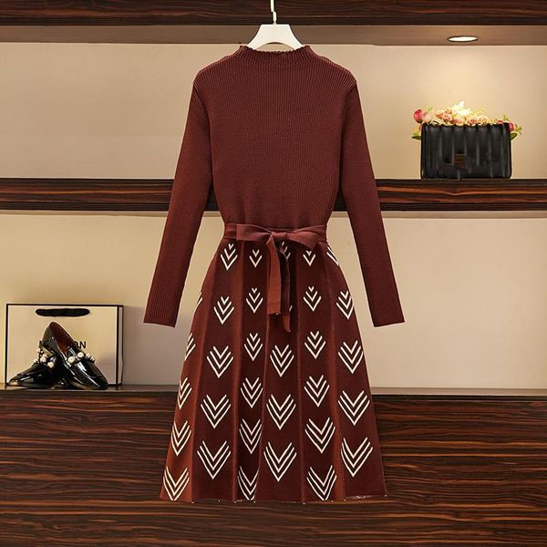 casual dresses jsxdhk vestidos -4xl large size autumn winter sweater dress elegant women hit color print knitted stand collar pleated, Black;gray
casual dresses jsxdhk vestidos -4xl large size autumn winter sweater dress elegant women hit color print knitted stand collar pleated, Black;gray