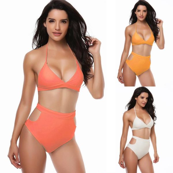 women's swimwear klv 2021 women padded lace-up solid backless bikini halter beach bathing 1.17, White;black
women's swimwear klv 2021 women padded lace-up solid backless bikini halter beach bathing 1.17, White;black