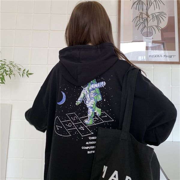 autumn and winter new korean versatile letter space villain front back printed thin sweater jacket for women, Blue;black
autumn and winter new korean versatile letter space villain front back printed thin sweater jacket for women, Blue;black
