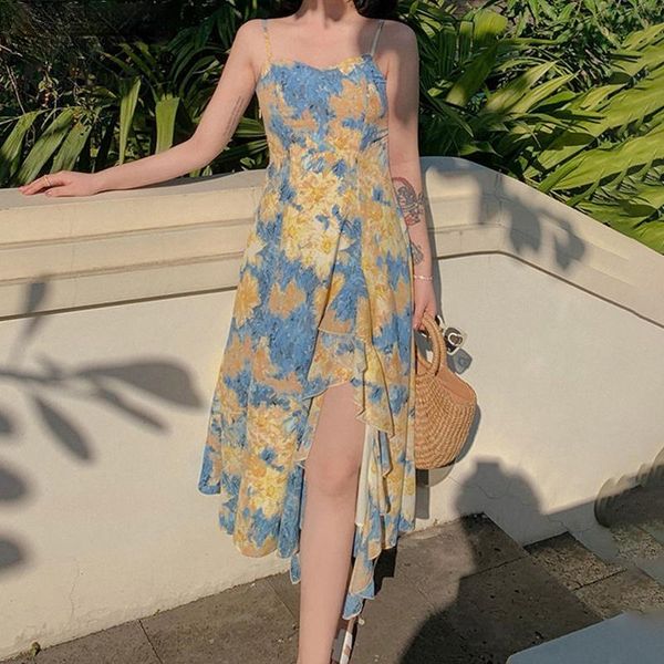 women's swimwear summer women irregular casual dress girl lace up flower print long string clothing party beachwear dresses femal 2021, White;black
women's swimwear summer women irregular casual dress girl lace up flower print long string clothing party beachwear dresses femal 2021, White;black