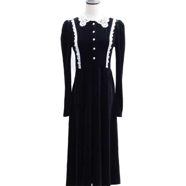 dress with cutwork embroidery plus size spring velvet dress evening vintage party oversize women es blackvestido 210423, Black;gray
dress with cutwork embroidery plus size spring velvet dress evening vintage party oversize women es blackvestido 210423, Black;gray